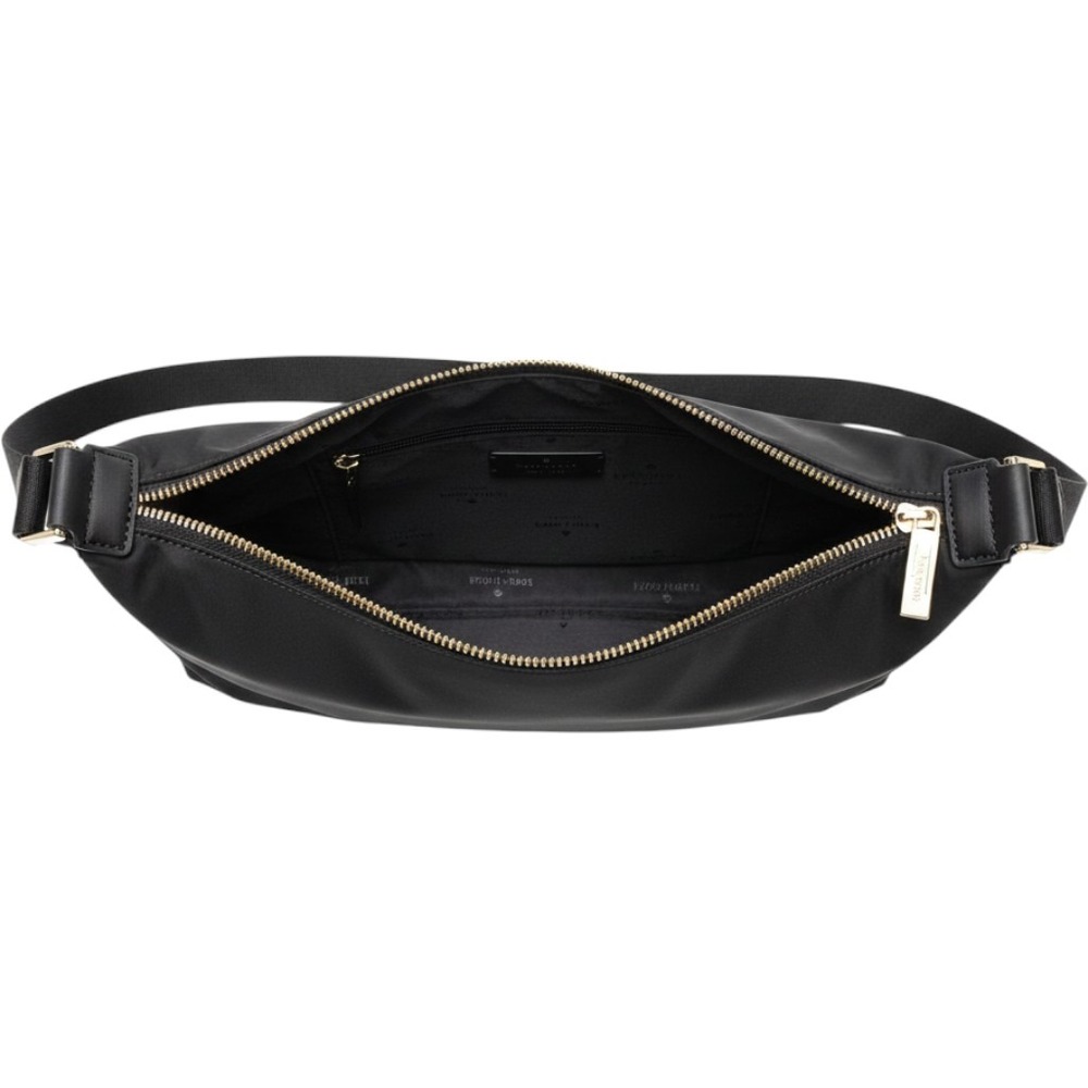 Kate Spade New York KL966 Chelsea Nylon Crescent Crossbody Bag Navy Blue Logo - Picture 8 of 10